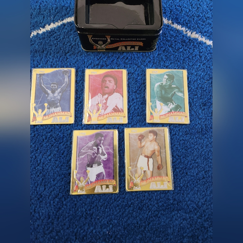 1995 Muhammad Ali Metal Impression Cards Set of 6